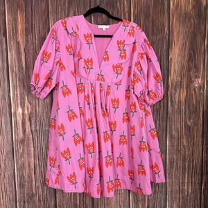 Karlie Pink Floral Mini Dress